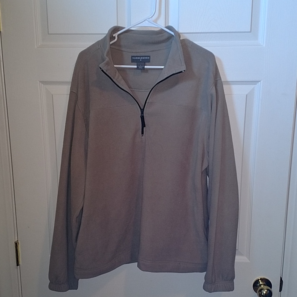 Saddlebred tan fleece pullover - Large